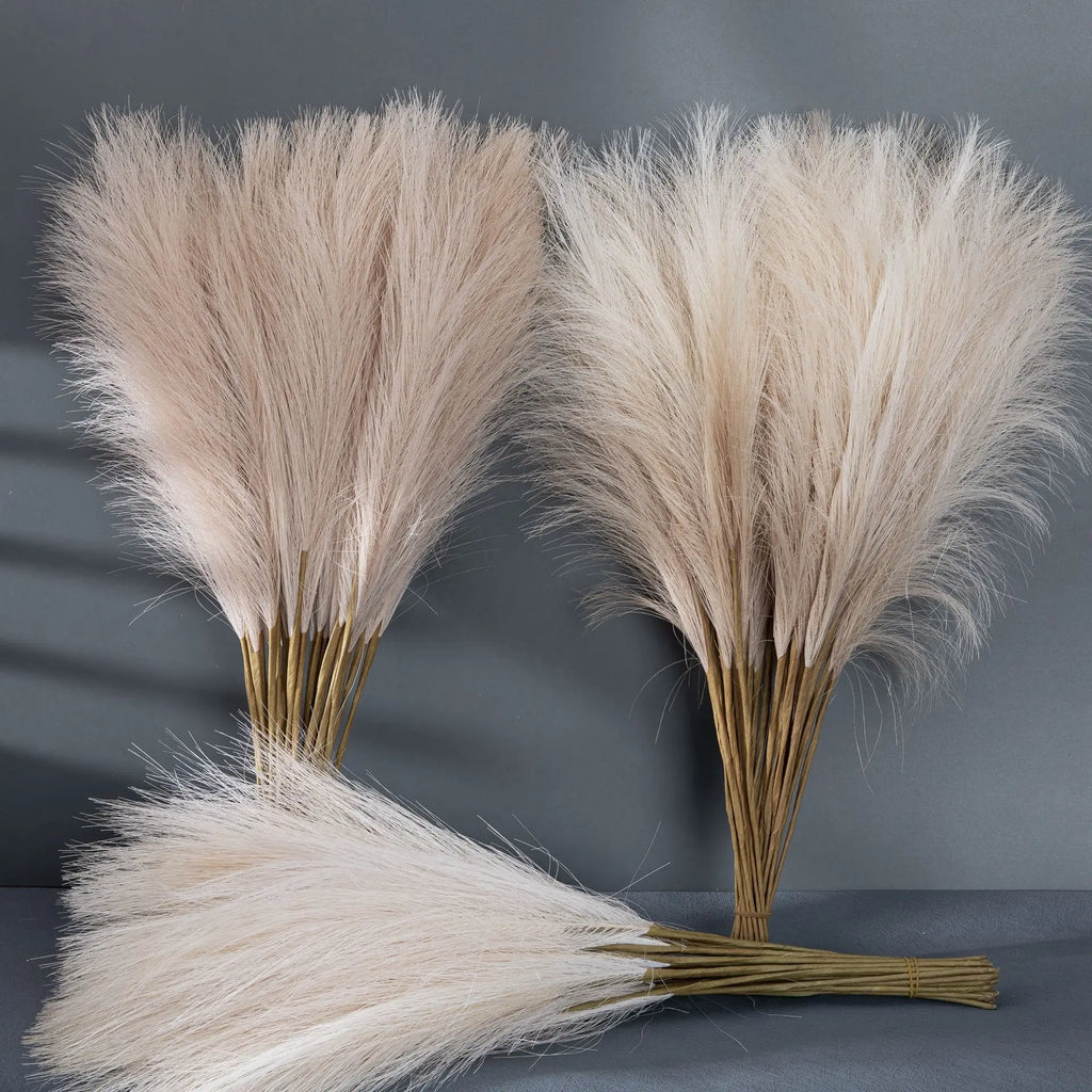 Faux Pampas Grass Bouquet – Boho Vase Filler & Farmhouse Home Décor