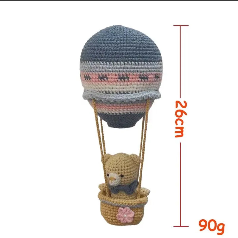 🎈☁️🤍 Boho Crochet Hot Air Balloon Wall Hanging – Handmade Nursery Décor