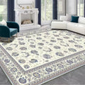 🌿🤍 Boho Vintage Crystal Velvet Area Rug – Soft Modern Living Room Carpet