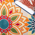 🌿🧡 Boho Cabana Outdoor Area Rug – Washable Patio & Indoor Accent Carpet