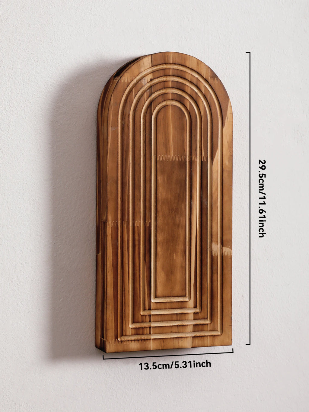 🌿🪵🤍 Boho Wooden Wall Vase – Arched Hanging Planter & Dried Floral Display