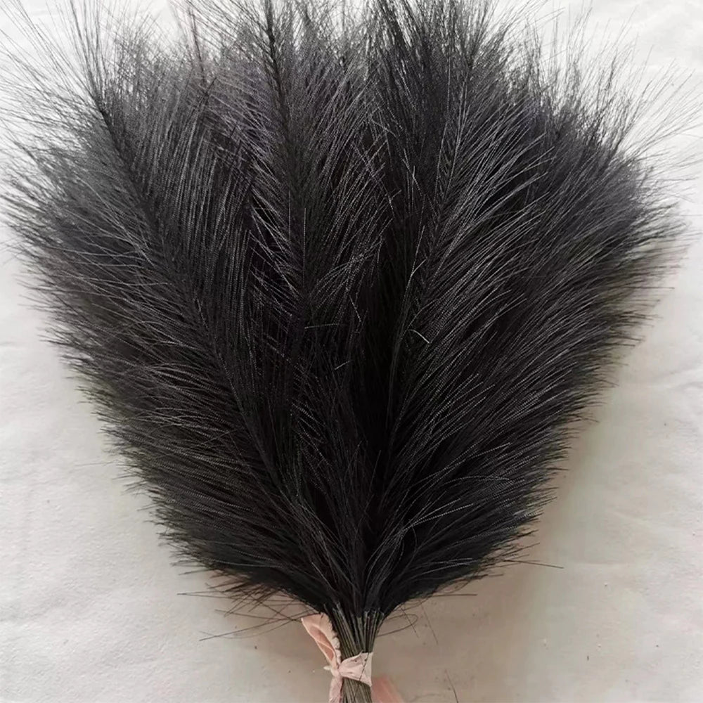 Faux Pampas Grass Stems – Boho Floral Home Décor (Set of 100)