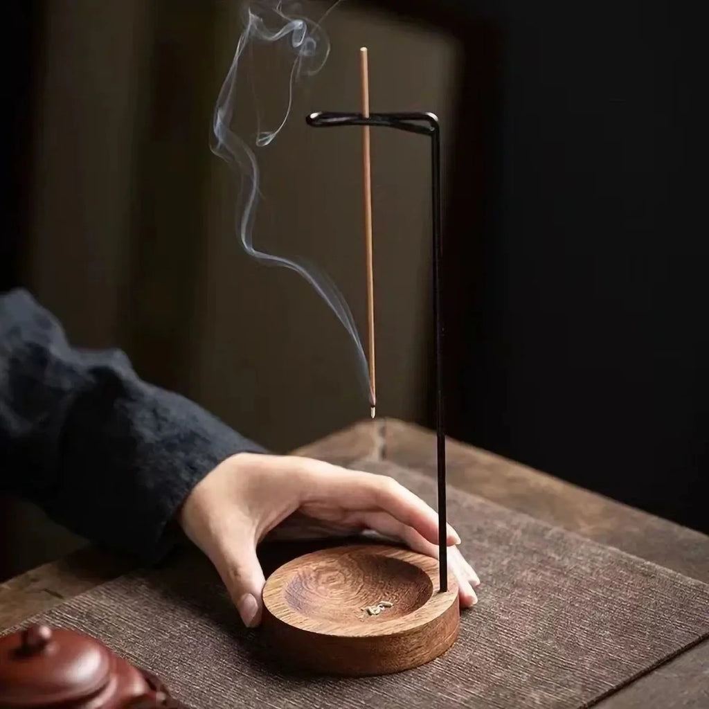 🌿 Wooden Incense Burner Tray – Zen Incense Stick Holder for Meditation & Home Décor