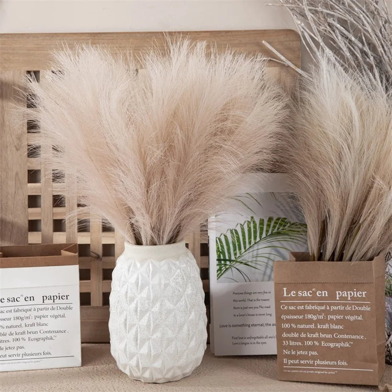 Faux Pampas Grass Bouquet – Boho Vase Filler & Farmhouse Home Décor