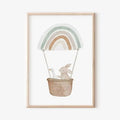 🐰🐻🐝🌸 Boho Friends Wall Art –  Animal Nursery Canvas Print