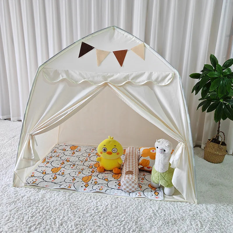 🏕️👑🌿 Boho Kids Play Tent – Princess Castle Indoor & Outdoor Hideaway