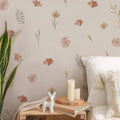 🌿🌸 Boho Botanical Wall Decals – Watercolor Floral & Leaf Wall Art Stickers