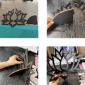 🌿 Lotus Wood Wall Shelf – Aromatherapy & Essential Oil Display Rack