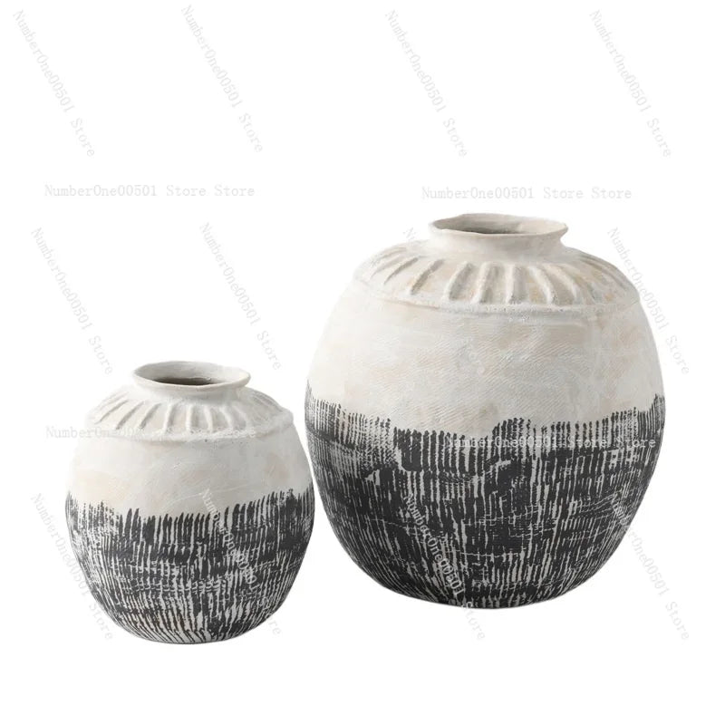 Handcrafted Terracotta Ceramic Vase – Boho Farmhouse Décor