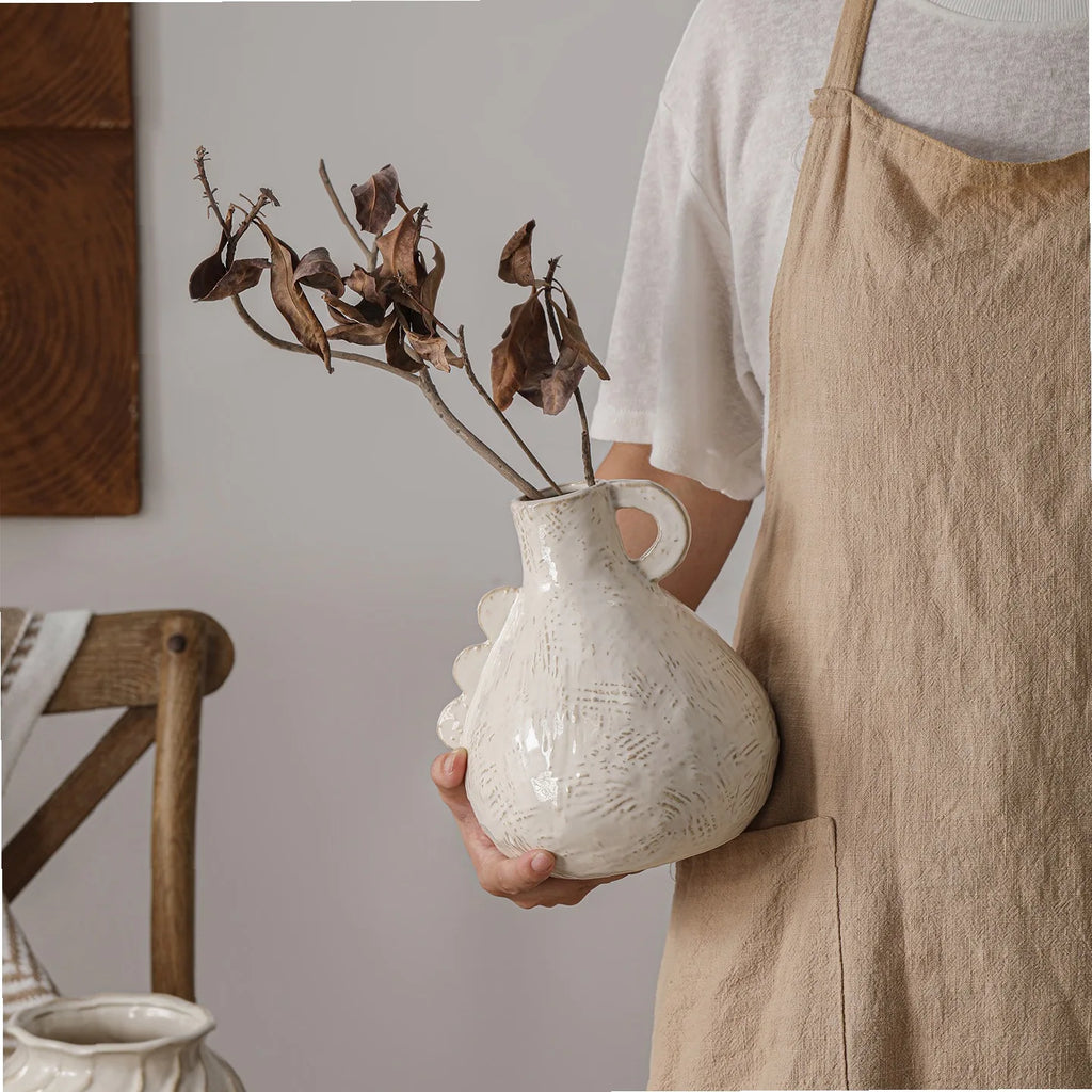 Decorative Wabi-Sabi Ceramic Vase – Handmade Rustic Pottery