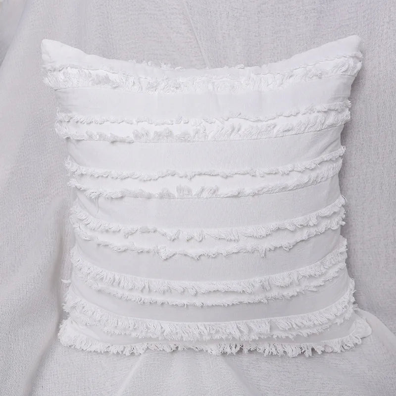 🌿🤍 Nordic Boho Pillow Cover – Decorative Throw Cushion for Sofa & Living Room
