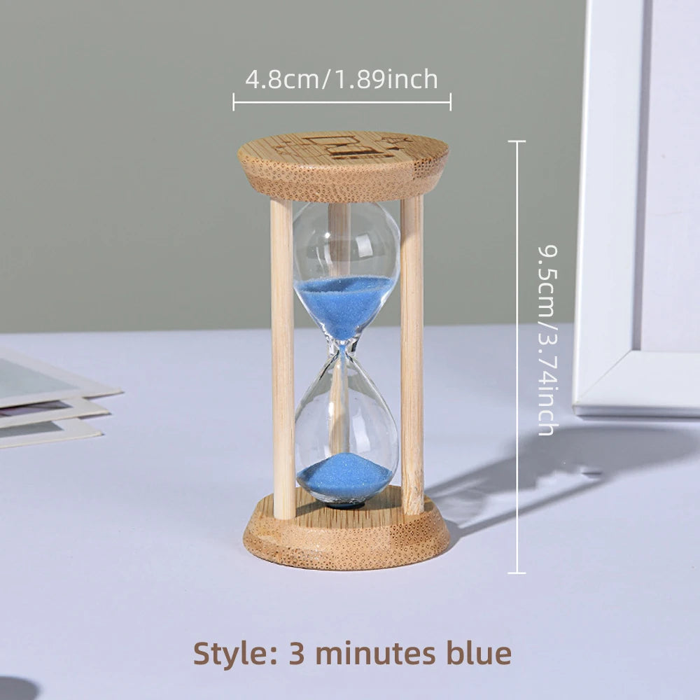 ⏳ Wooden Hourglass Sand Timer – Decorative Desktop Timepiece