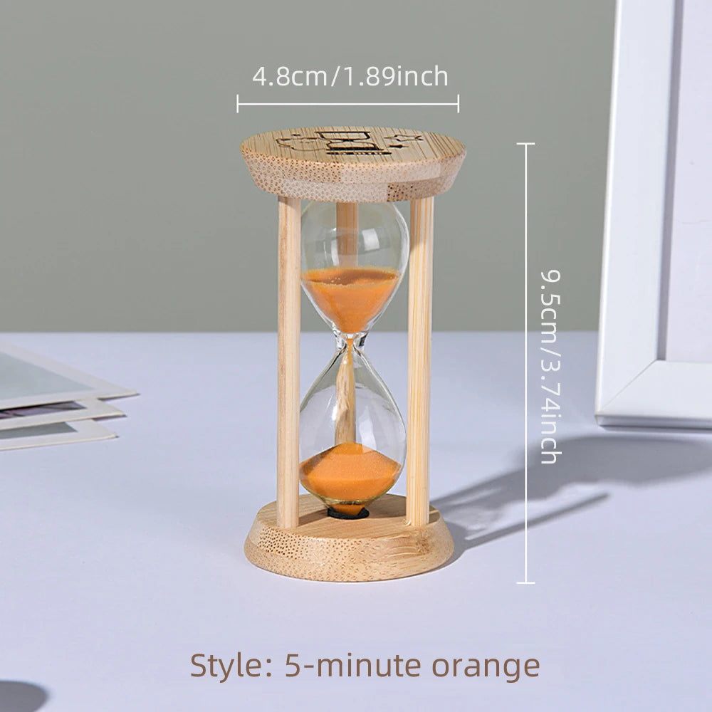 ⏳ Wooden Hourglass Sand Timer – Decorative Desktop Timepiece