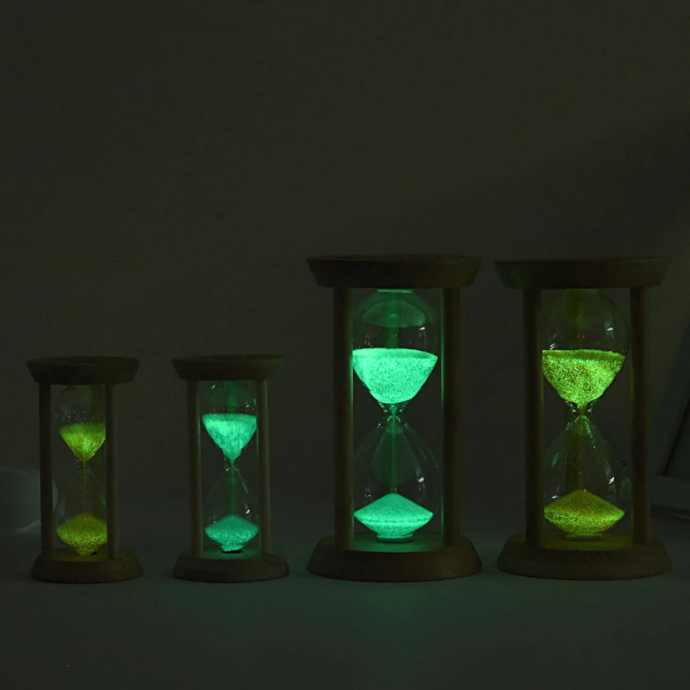 ⏳ Wooden Hourglass Sand Timer – Decorative Desktop Timepiece