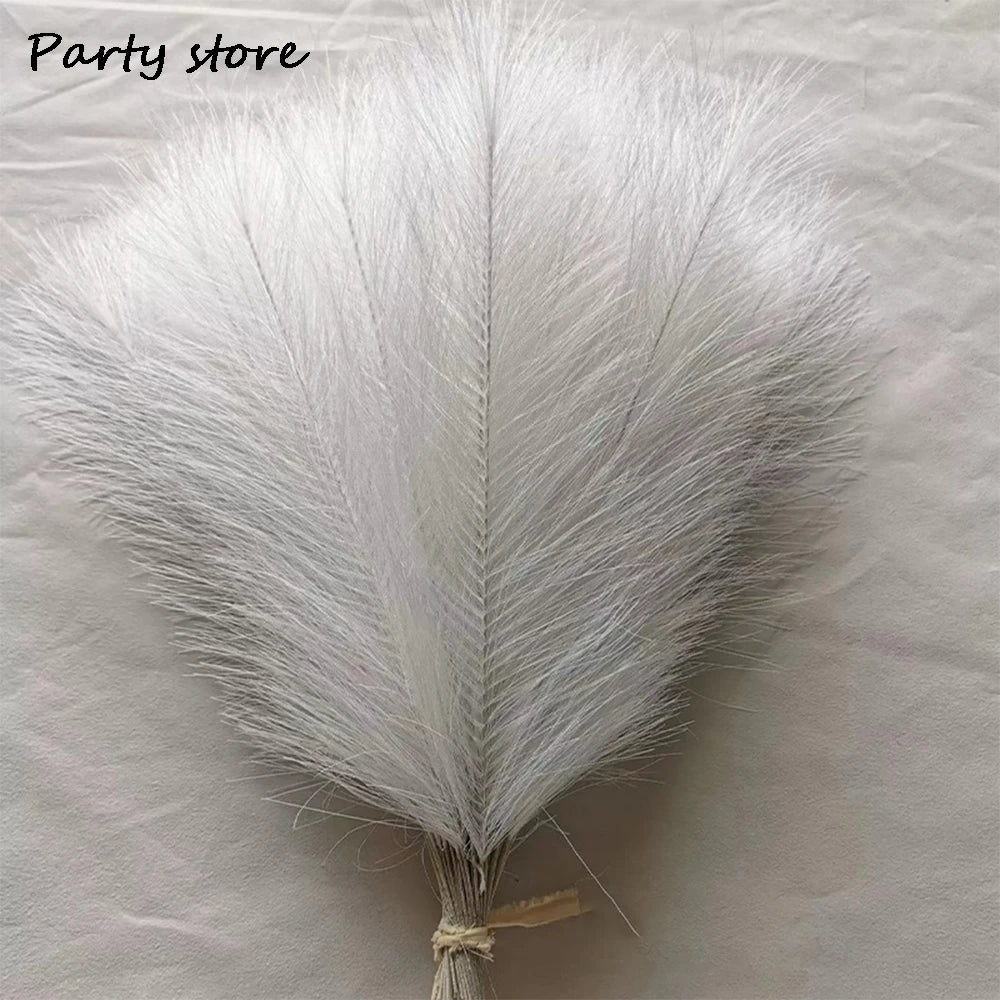 Faux Pampas Grass Stems – Boho Floral Home Décor (Set of 100)