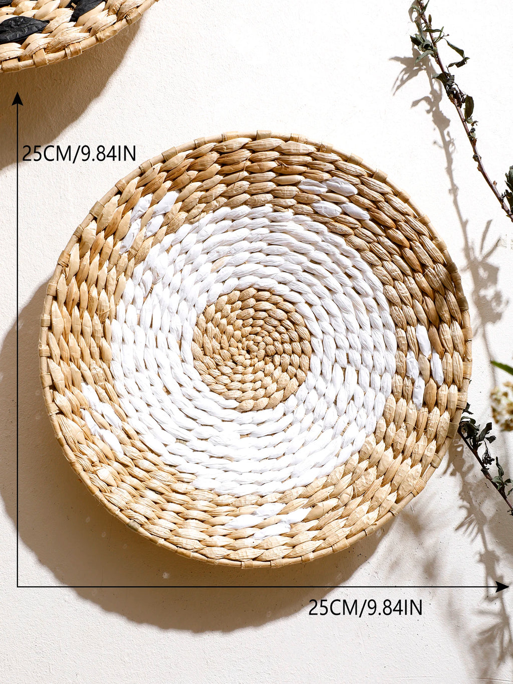 🌿🧺🤍 Boho Handwoven Seagrass Wall Basket – Natural Decorative Wall Art