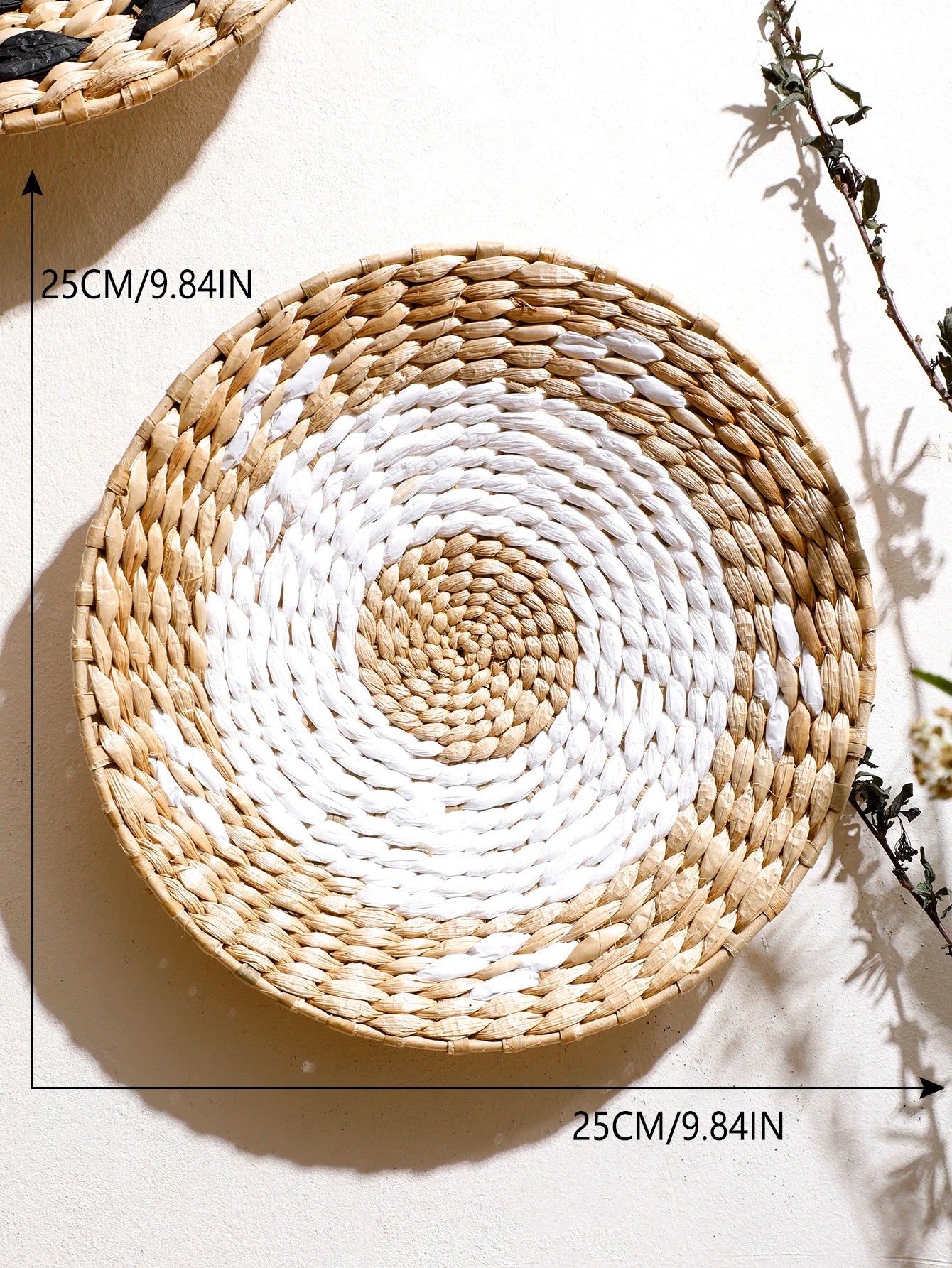 🌿🧺🤍 Boho Handwoven Seagrass Wall Basket – Natural Decorative Wall Art