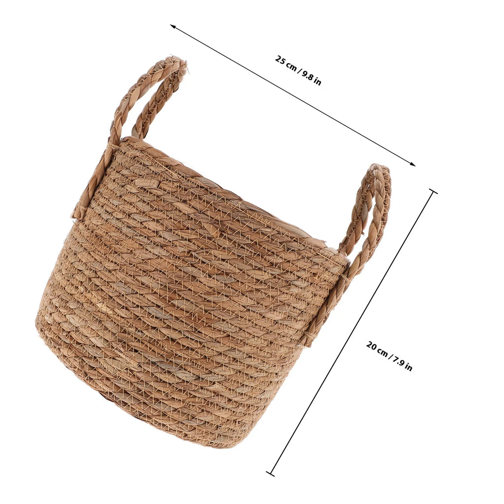 🌿🧺 Boho Seagrass Planter Basket – Handwoven Decorative Pot Cover with Liner