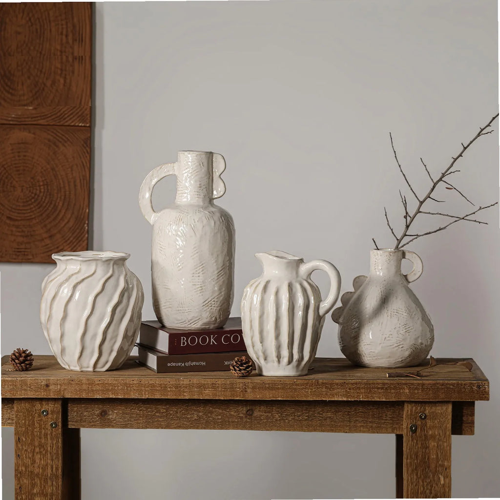 Decorative Wabi-Sabi Ceramic Vase – Handmade Rustic Pottery