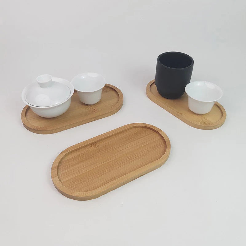🌿 Artisan Wooden Serving Tray – Japanese-Inspired Snack & Dessert Board
