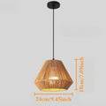🌿✨ Boho Woven Pendant Lamp – Handcrafted Hemp Rope Hanging Light