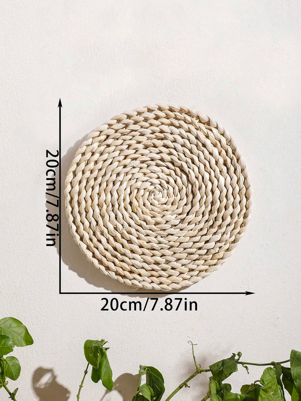 🌿🧺🤍 Boho Handwoven Seagrass Wall Basket – Natural Decorative Wall Art