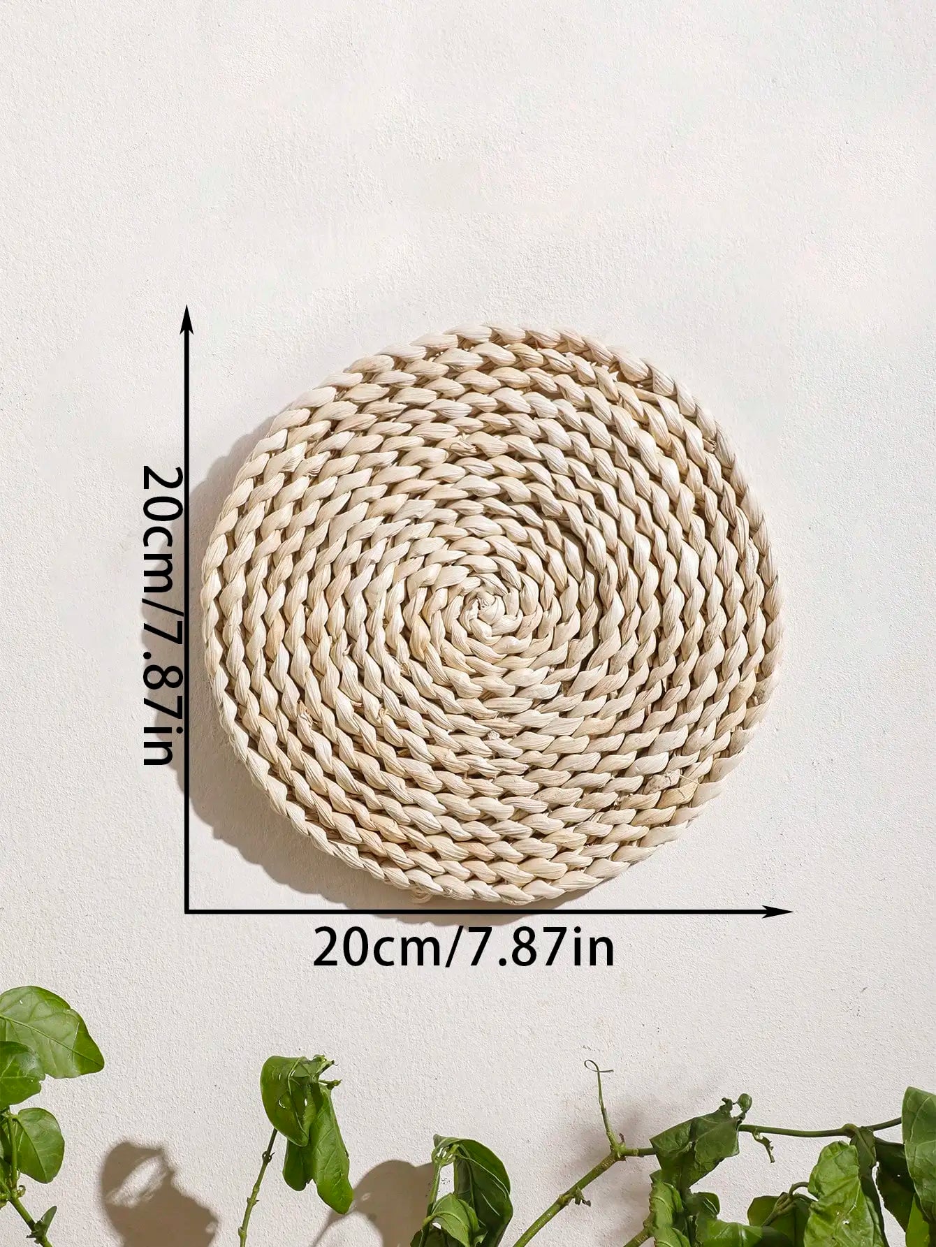 🌿🧺🤍 Boho Handwoven Seagrass Wall Basket – Natural Decorative Wall Art