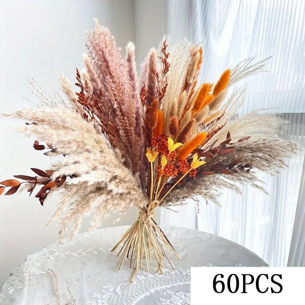 🌿🤍 Boho Dried Eucalyptus Bouquet – Natural Preserved Greenery Bundle (70 Stems)