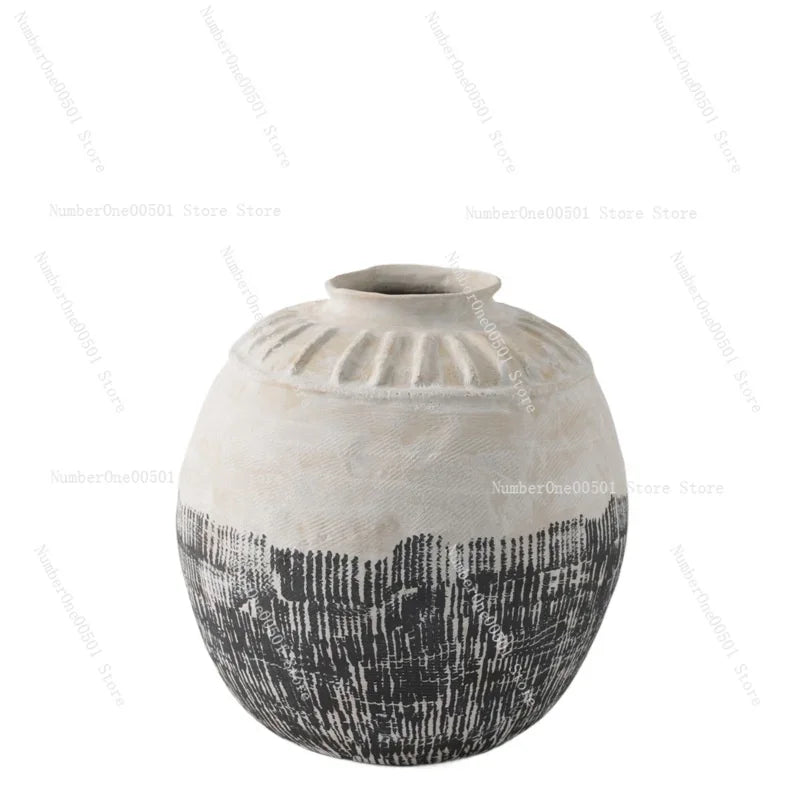 Handcrafted Terracotta Ceramic Vase – Boho Farmhouse Décor