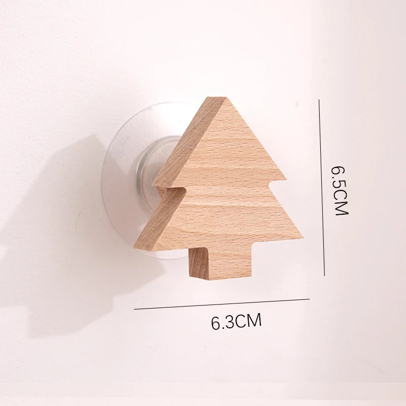 🌿 Woodland Animal Wall Hook – Decorative Wooden Coat & Key Holder