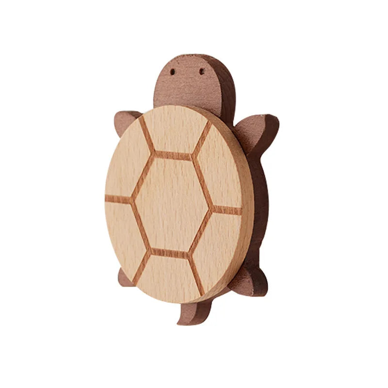 🌿 Woodland Animal Wall Hook – Decorative Wooden Coat & Key Holder