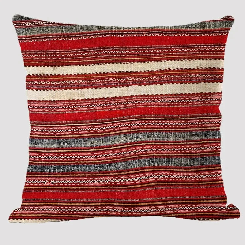 🌿🤍 Boho Kilim Pillow Cover – Vintage Geometric Throw Cushion