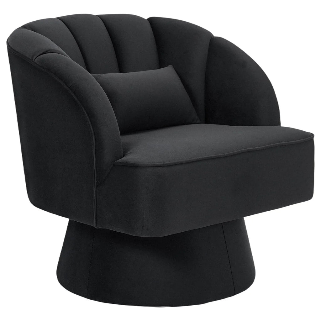 🤍🪑 Boho Swivel Barrel Chair – Ultra-Plush Velvet Accent Lounge Chair