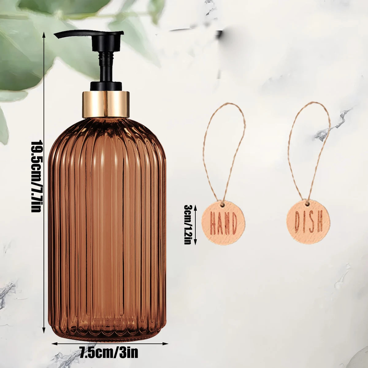 🧴🌿 Refillable Soap Dispenser Bottle – Modern Kitchen Countertop Décor