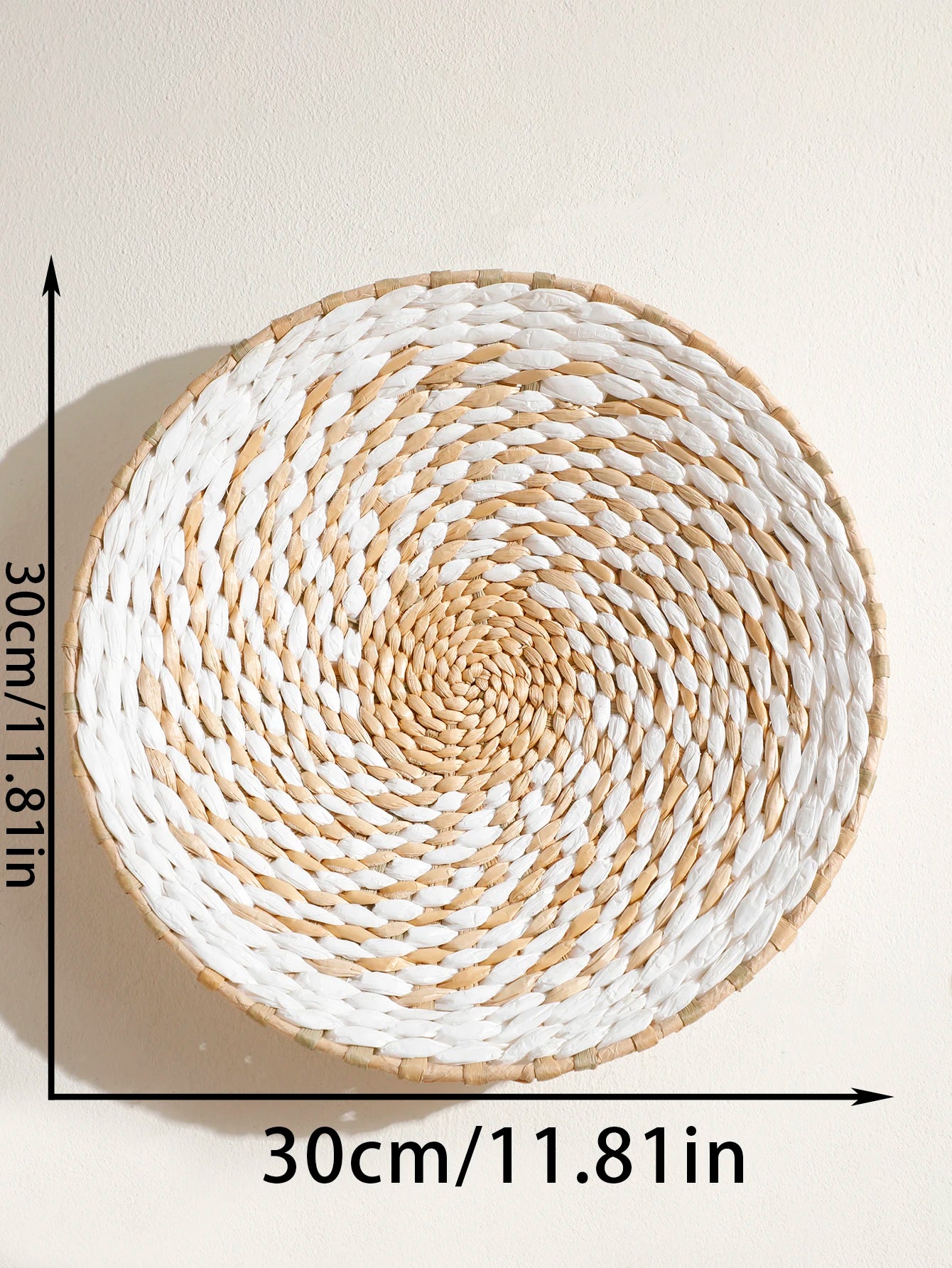 🌿🧺🤍 Boho Handwoven Seagrass Wall Basket – Natural Decorative Wall Art