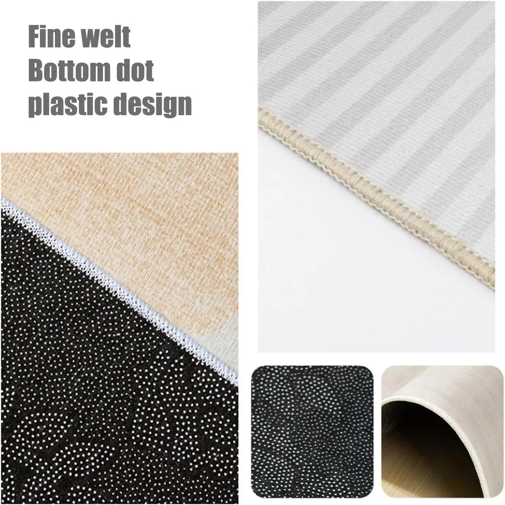 🌿🤍 Boho Non-Slip Area Rug – Soft Easy-Care Living Room & Bedroom Carpet