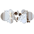 Round Acrylic Mirror Wall Décor Set – 26-Piece 3D Reflective Wall Art