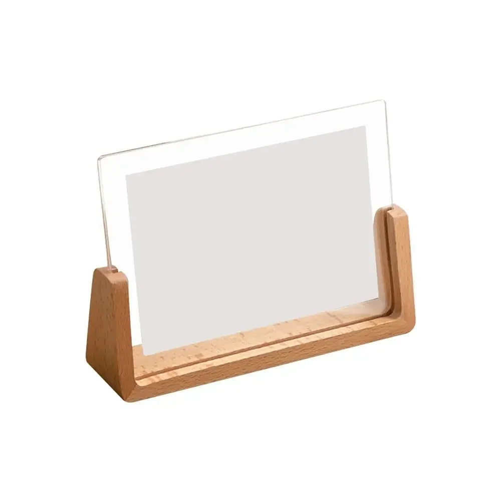 🖼️ Modern Wooden Acrylic Picture Frame – Walnut & Beech Desktop Photo Display