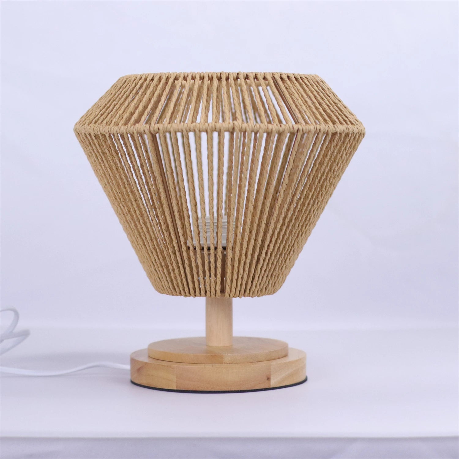🌿✨ Boho Woven Pendant Lamp – Handcrafted Hemp Rope Hanging Light