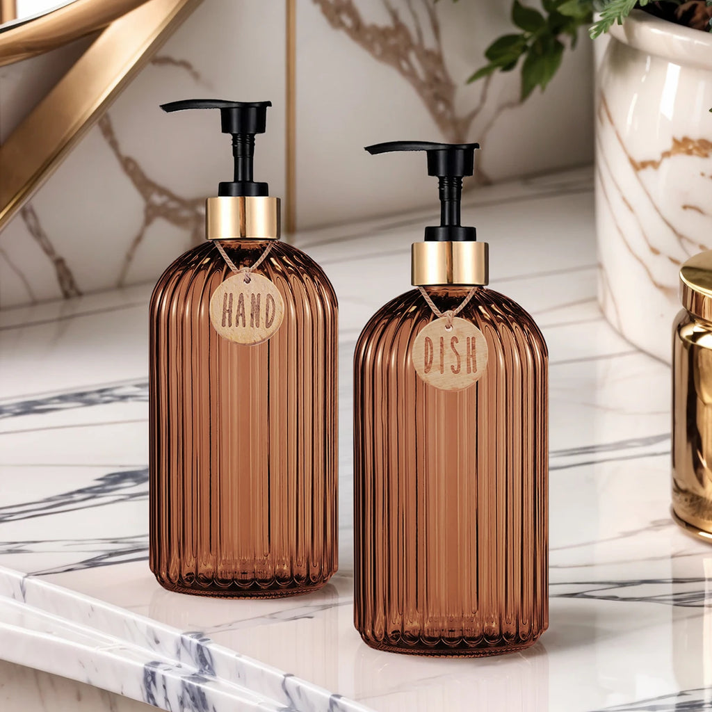 🧴🌿 Refillable Soap Dispenser Bottle – Modern Kitchen Countertop Décor