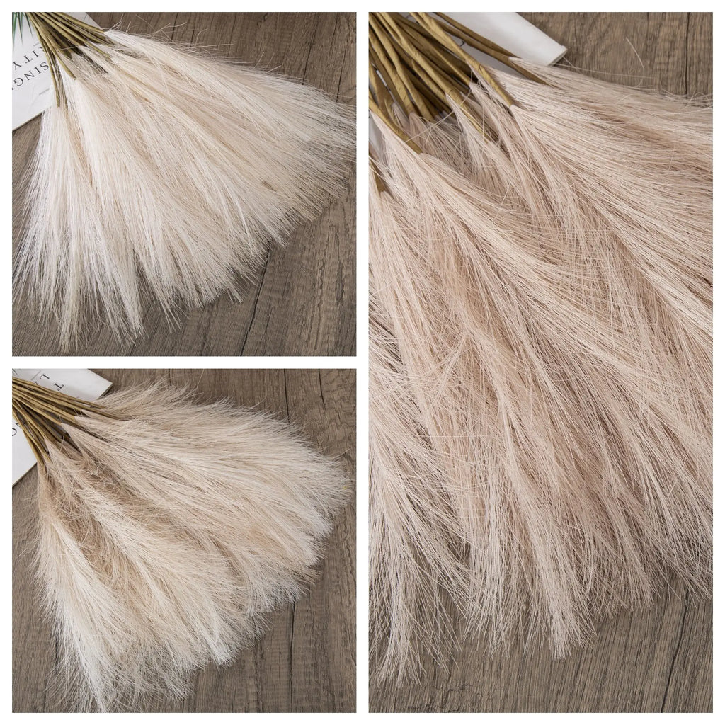 Faux Pampas Grass Bouquet – Boho Vase Filler & Farmhouse Home Décor