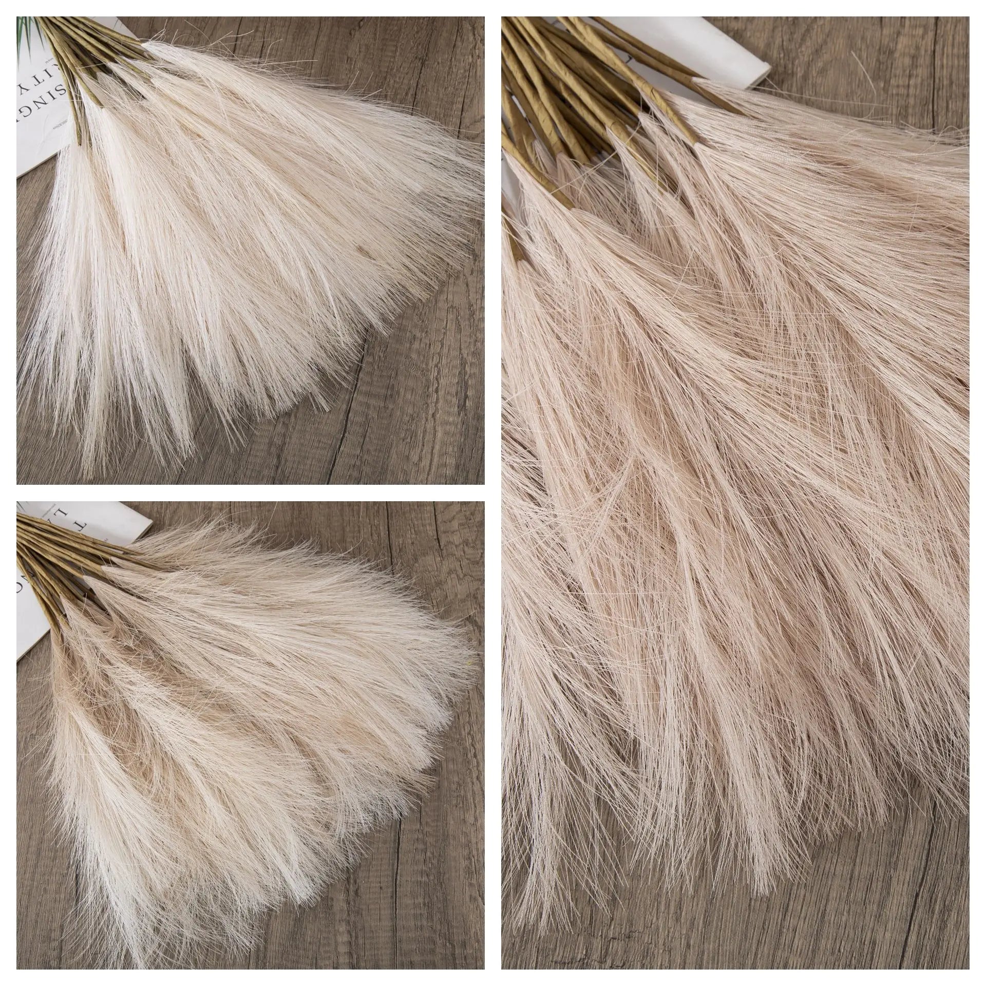 Faux Pampas Grass Bouquet – Boho Vase Filler & Farmhouse Home Décor