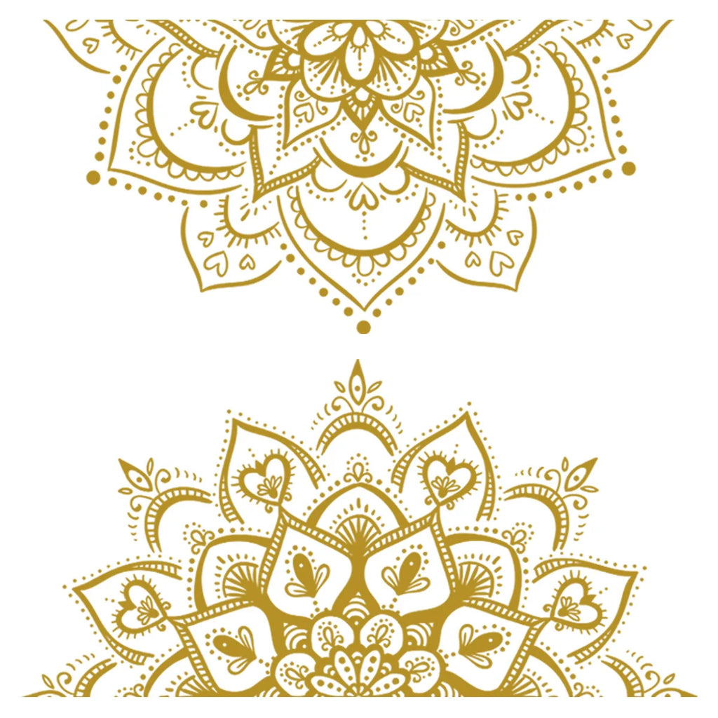🪷🌿 Boho Lotus Mandala Wall Decals – Peel & Stick Meditation Wall Art