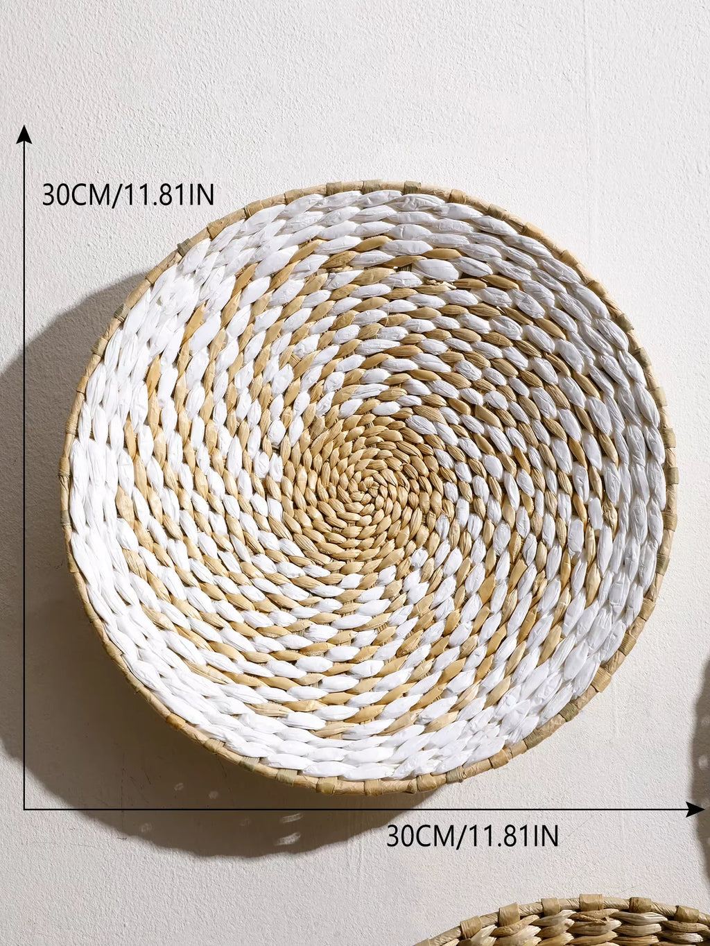 🌿🧺🤍 Boho Handwoven Seagrass Wall Basket – Natural Decorative Wall Art