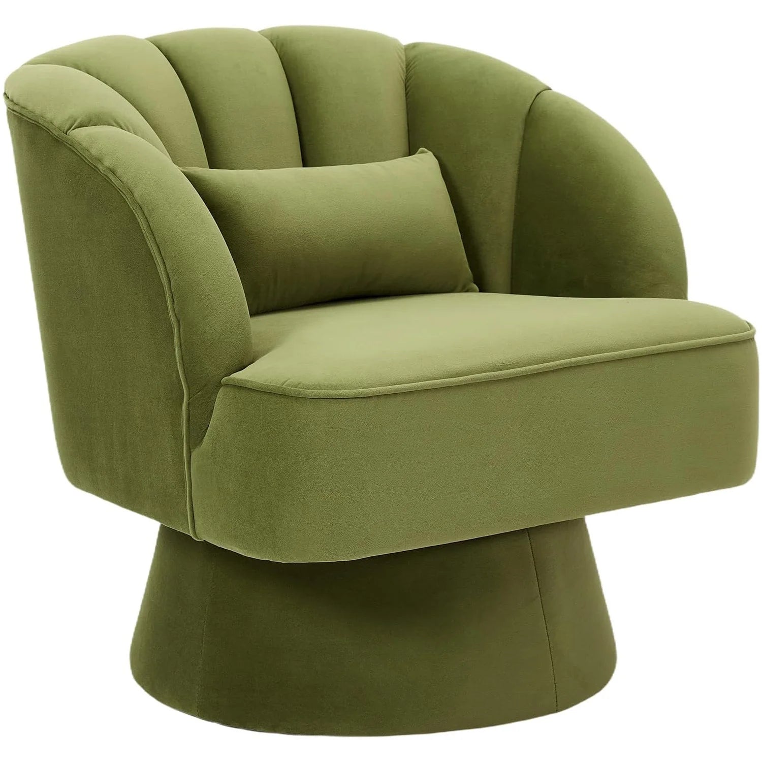 🤍🪑 Boho Swivel Barrel Chair – Ultra-Plush Velvet Accent Lounge Chair