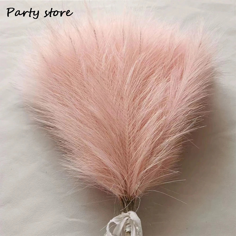 Faux Pampas Grass Stems – Boho Floral Home Décor (Set of 100)