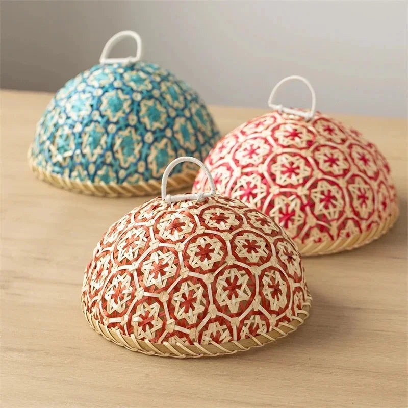 🌿🧺 Boho Rattan Fruit Basket with Lid – Handwoven Wicker Table Centerpiece