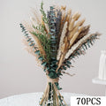 🌿🤍 Boho Dried Eucalyptus Bouquet – Natural Preserved Greenery Bundle (70 Stems)