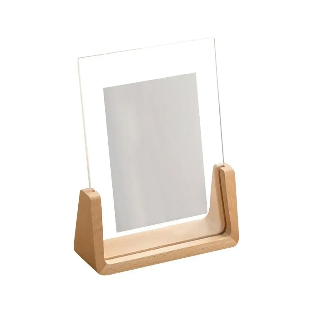 🖼️ Modern Wooden Acrylic Picture Frame – Walnut & Beech Desktop Photo Display