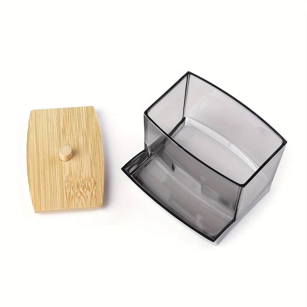 🤍🌿 Acrylic Bathroom Apothecary Jar – Cotton Swab & Vanity Storage Canister